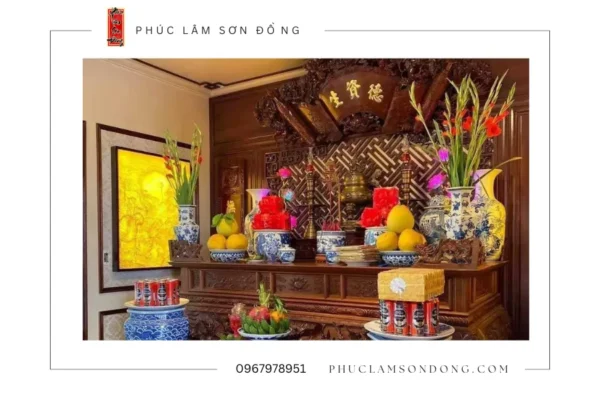 bàn thờ ngày tết cho nhà chung cư