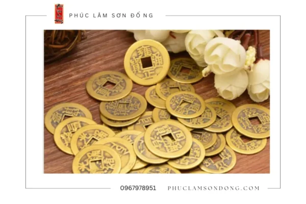 đồng xu phong thuỷ may mắn 1
