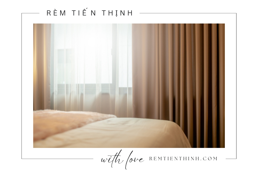 Vải voan làm lớp lót trong rèm vải 2 lớp