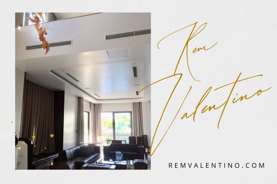 Không gian ấn tượng của biệt thự với rèm thông tầng