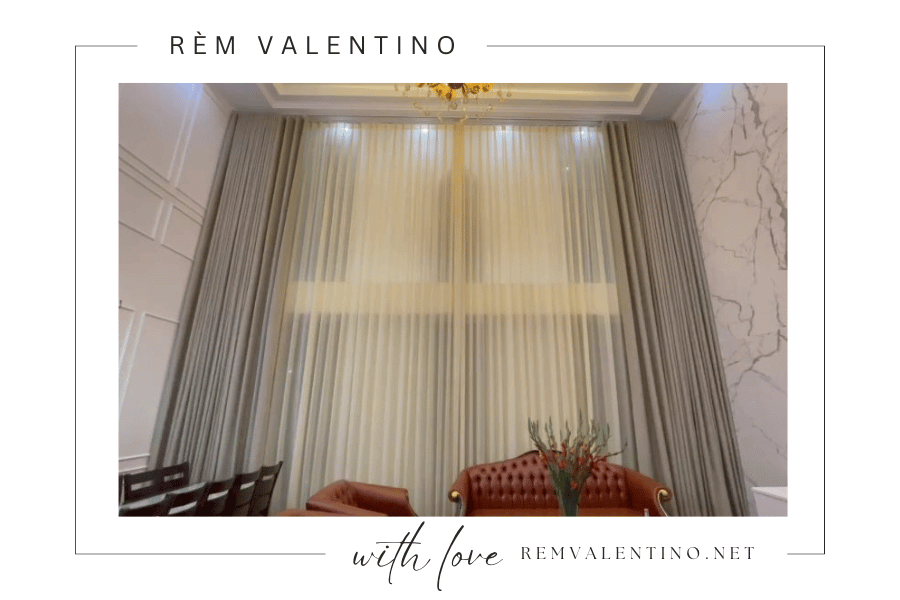 Tạo điểm nhấn đẳng cấp cho không gian sống với rèm vải thông tầng