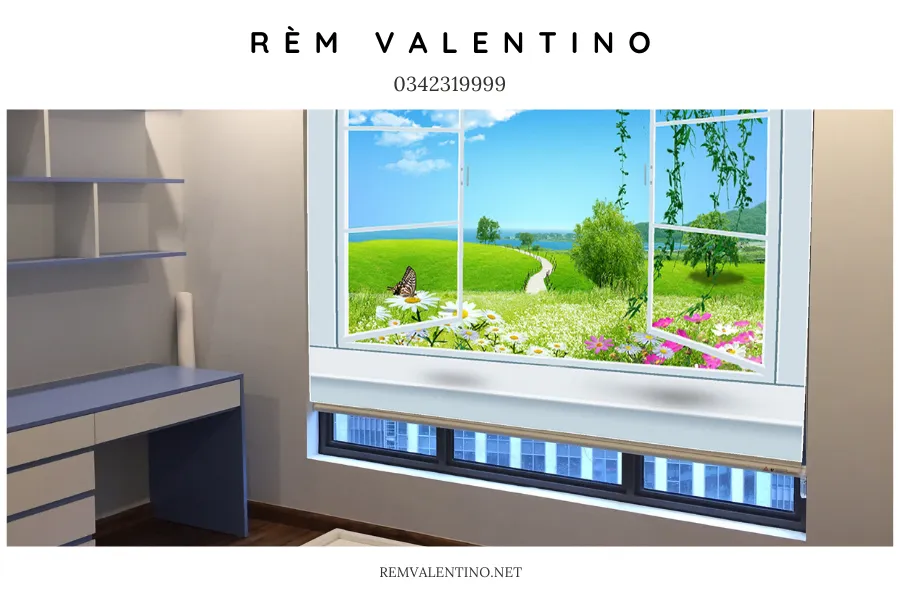 Rèm cuốn in tranh