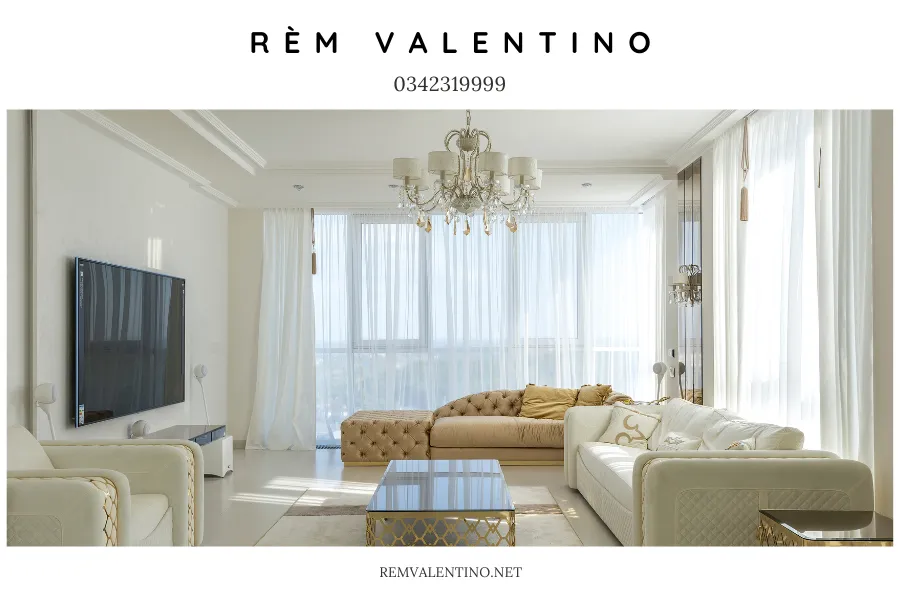 Sự sang trọng từ những chiếc rèm cửa, tạo điểm nhấn hoàn hảo cho không gian phòng khách.