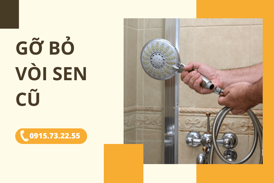 Bước 2: Gỡ bỏ sen vòi cũ