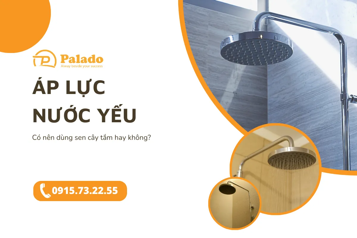 Áp lực nước yếu có nên dùng sen cây tắm không 1