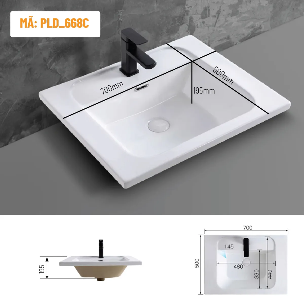Sự tinh tế tạo nên sự khác biệt. Chậu rửa lavabo âm bàn Palado PLD668C - một điểm nhấn của sự sang trọng. Sự tinh tế tạo nên sự khác biệt. Chậu rửa lavabo âm bàn Palado PLD668C - một điểm nhấn của sự sang trọng.