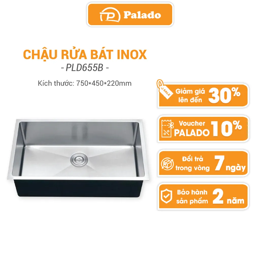 PLD655C (1) Chậu rửa chén Palado PLD655C đứng lên như một biểu tượng của sự tiện nghi, đẳng cấp và độ bền
