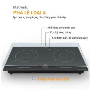 Thông số Chất liệu Bếp từ đôi 6688C 1200 x 1200