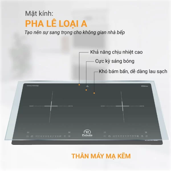 Thông số Chất liệu Bếp từ đôi PLD 6688D 1200 x 1200