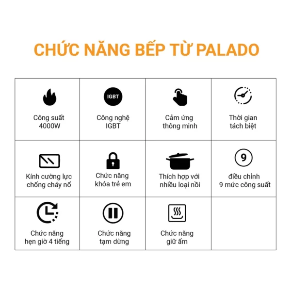 Thông số Chức năng Bếp từ đôi 6688C 1200 x 1200