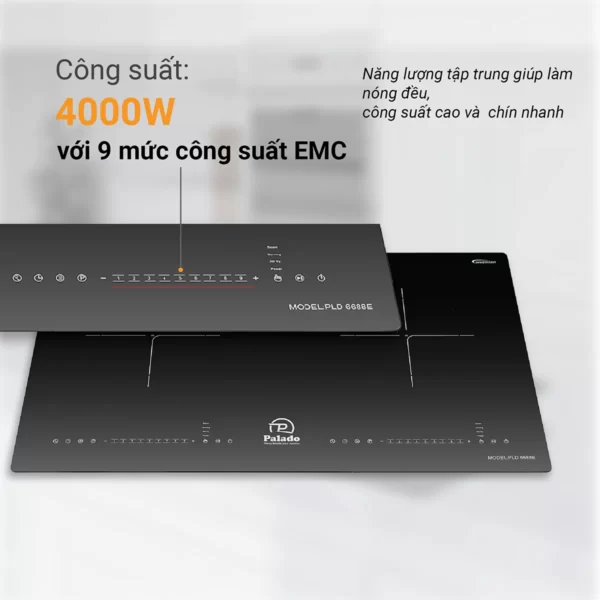 Thông số Công suất Bếp từ đôi PLD 6688E 1200 x 1200