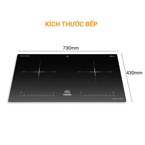 Thông số Kích thước Bếp từ đôi PLD 6688D 1200 x 1200