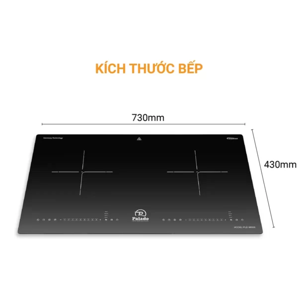 Thông số Kích thước Bếp từ đôi PLD 6688E 1200 x 1200