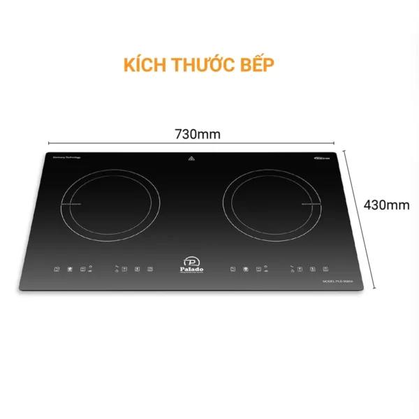Thông số Kích thước bếp từ đôi PLD 6688A 1200 x 1200 1