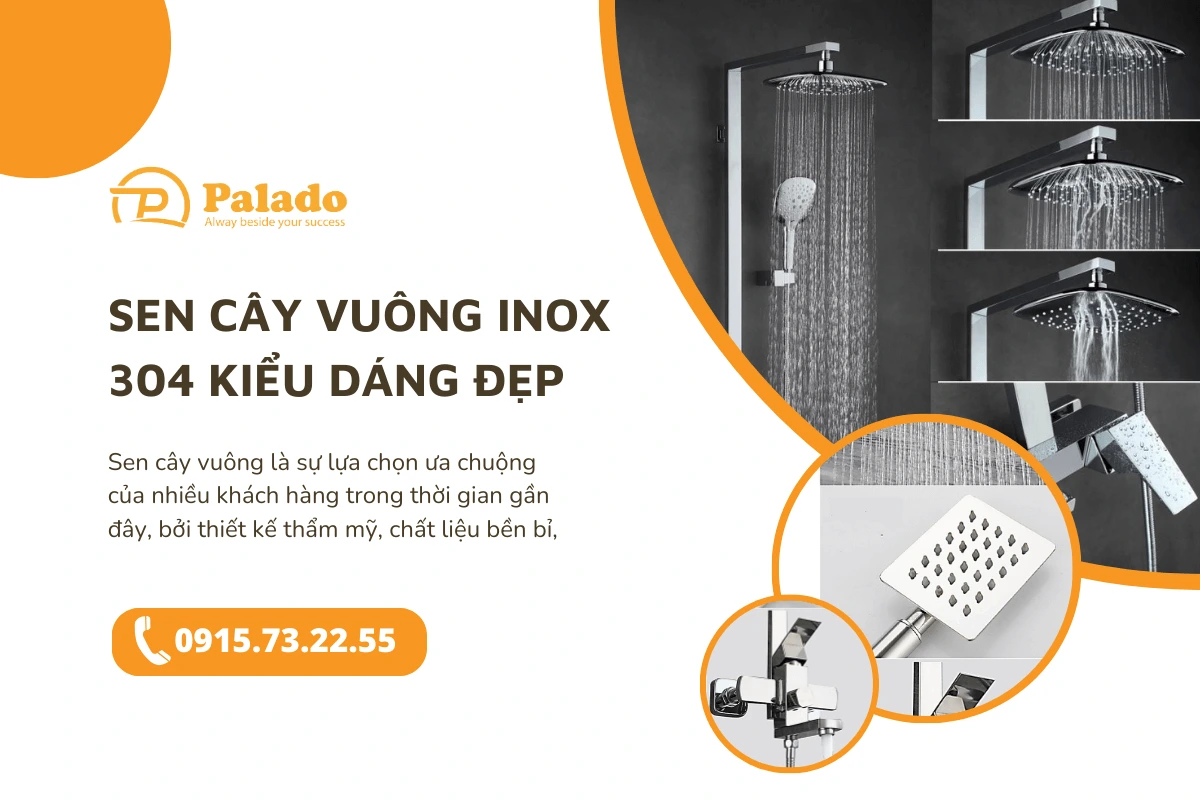 Sen cây vuông inox 304 kiểu dáng đẹp