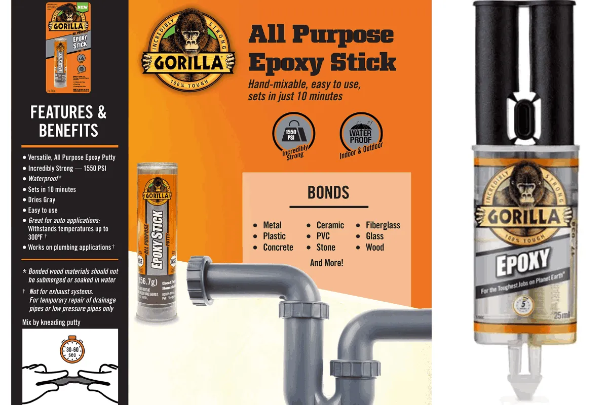 Một số hình ảnh về loại keo bả đa năng Gorilla All Purpose Epoxy Stick 