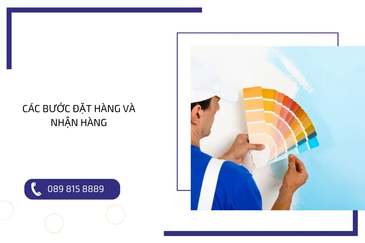 Các bước đặt hàng và nhận hàng sản phẩm keo bả Terraco. Các bước đặt hàng và nhận hàng sản phẩm keo bả Terraco.
