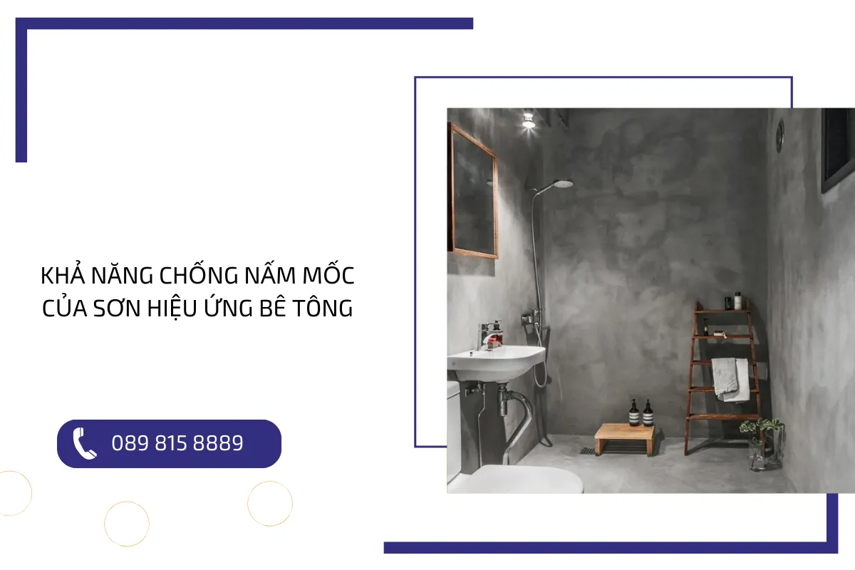 Khả năng chống nấm mốc của sơn giả bê tông.