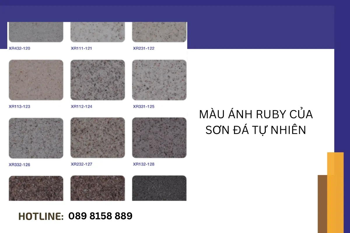 Màu ánh ruby của sơn đá tự nhiên.