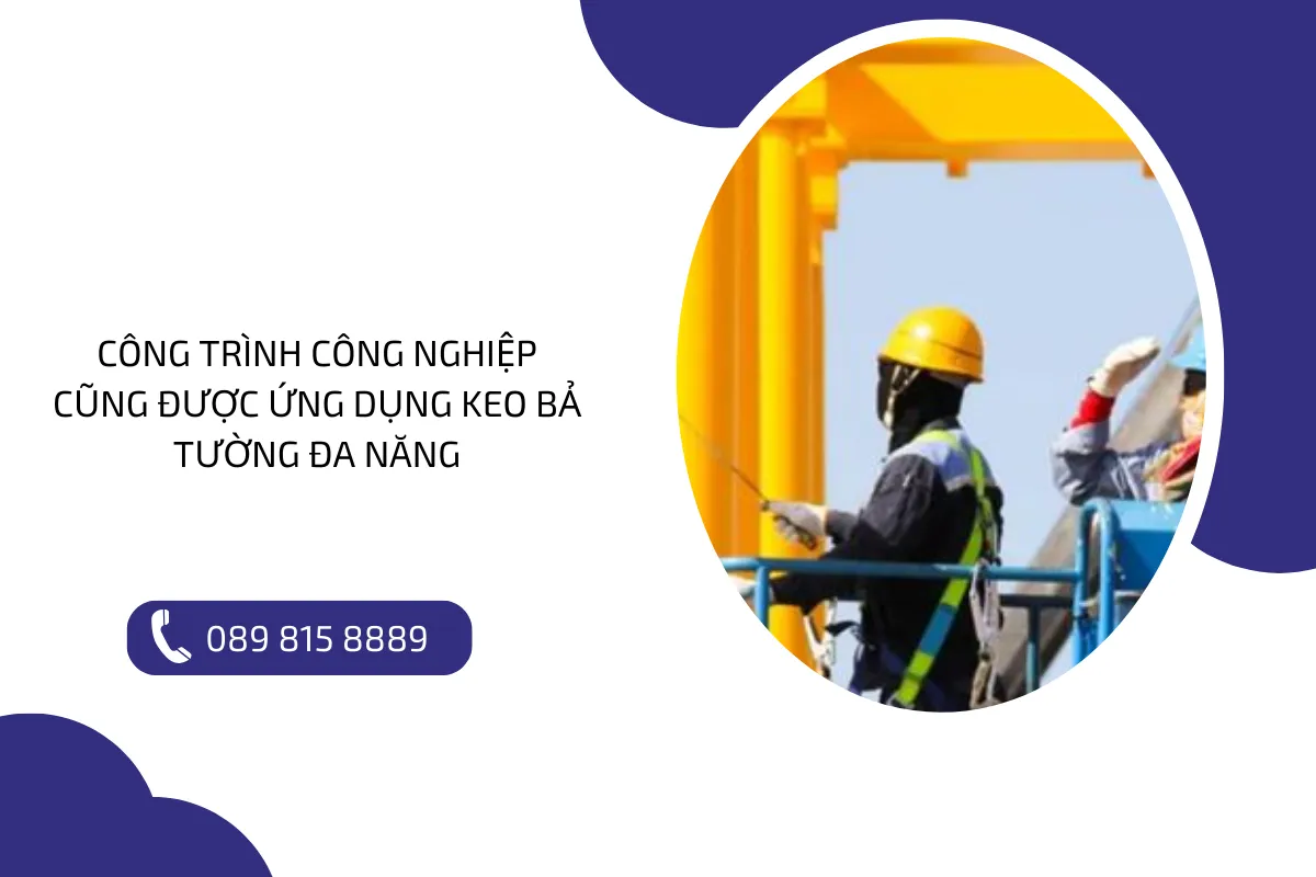 Sử dụng keo bả làm tăng vẻ đẹp của công trình thương mại.