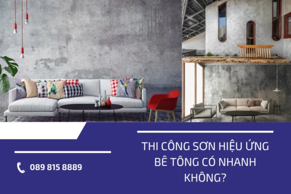 Thi công sơn hiệu ứng bê tông 10