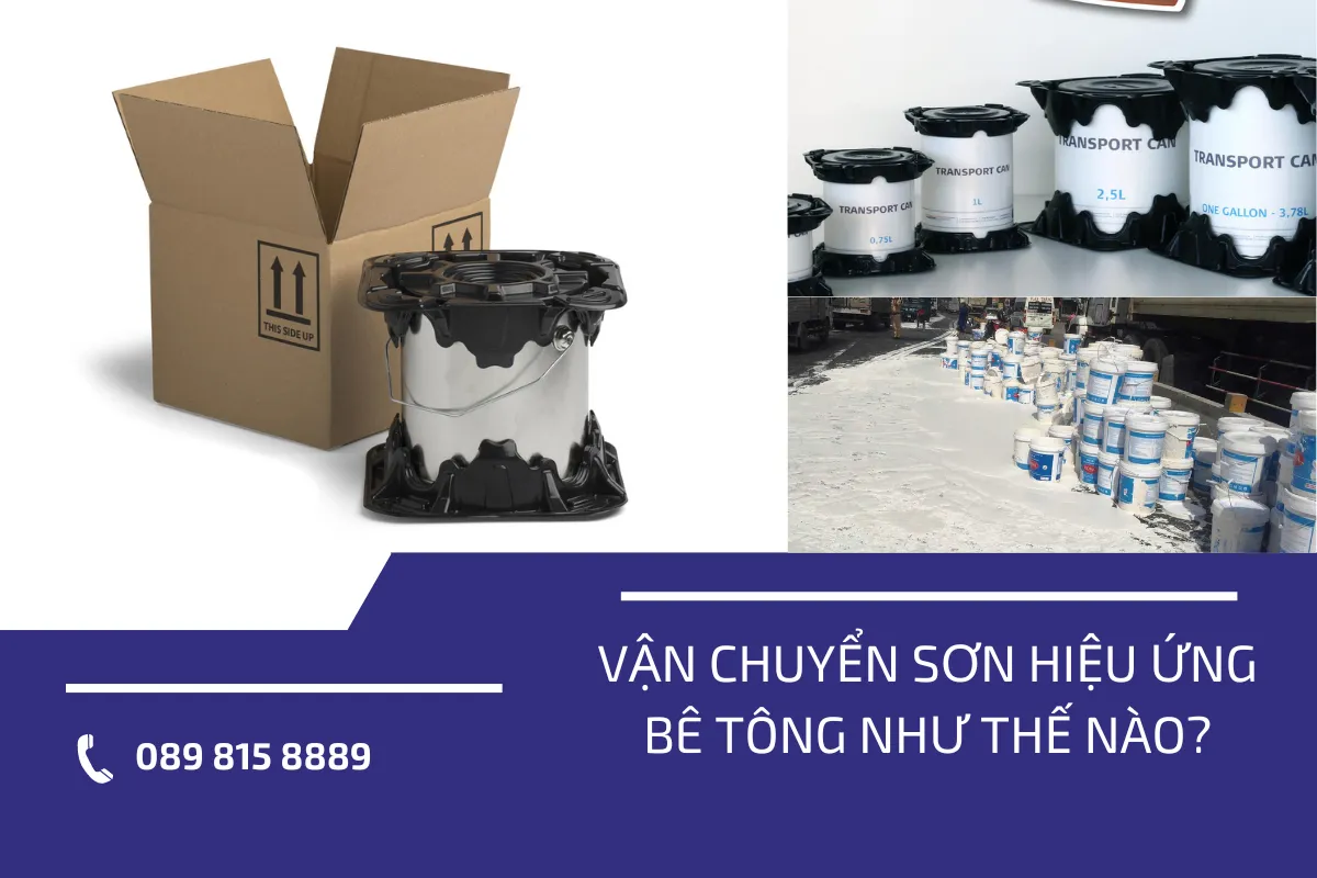 Vận chuyển sơn hiệu ứng bê tông 4