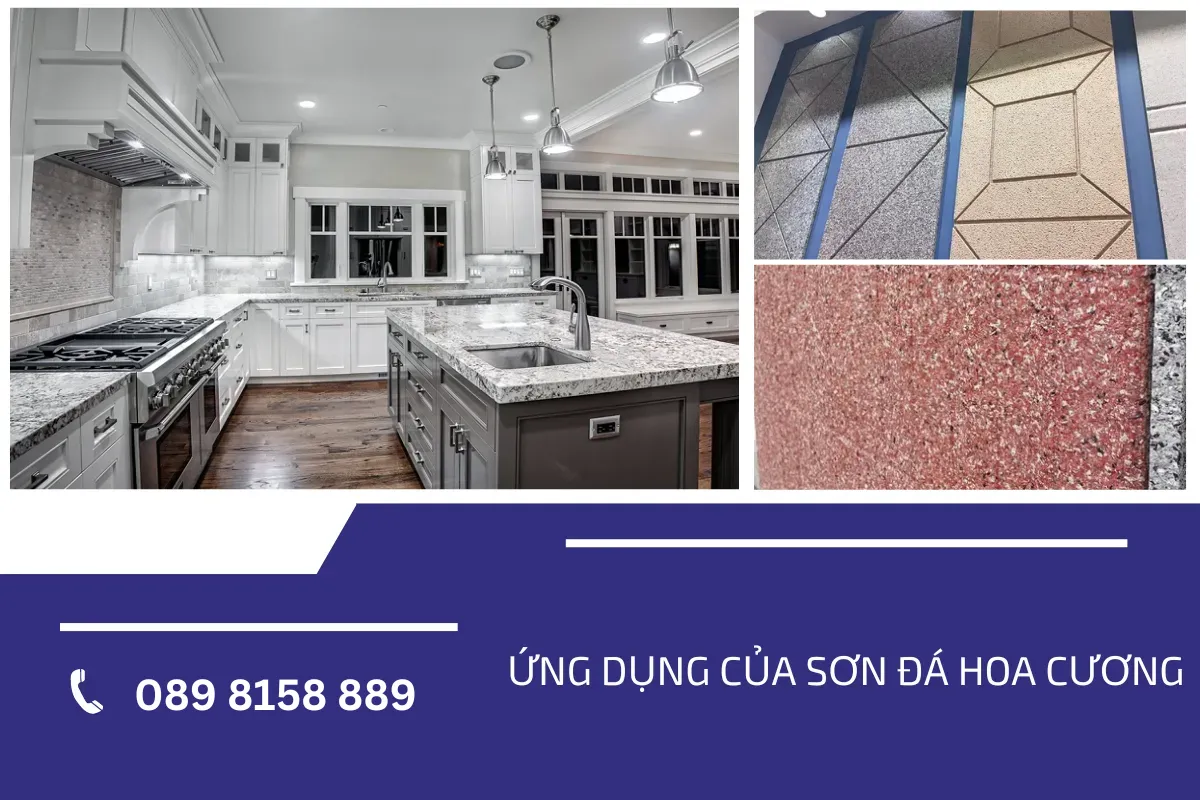 Ứng dụng của sơn đá hoa cương.