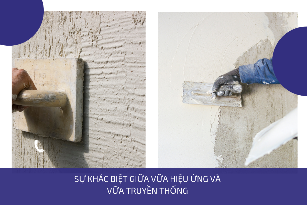 Sự khác biệt giữa vữa hiệu ứng và vữa truyền thống