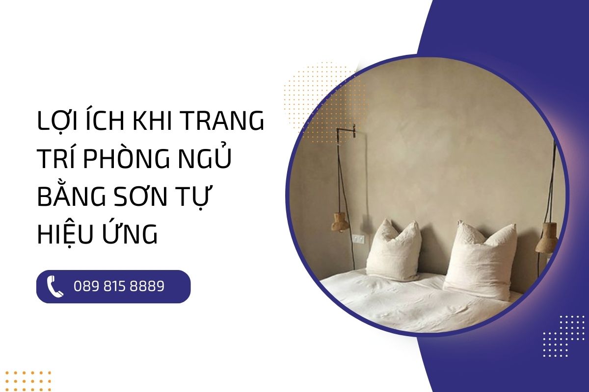 Gợi ý những ý tưởng trang trí phòng ngủ với sơn tự hiệu ứng