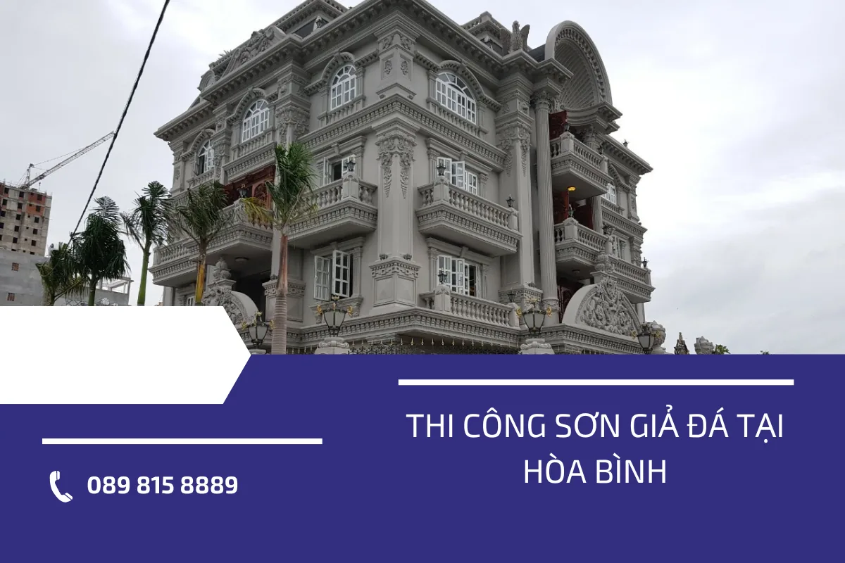 Thi công sơn giả đá tại Hòa Bình