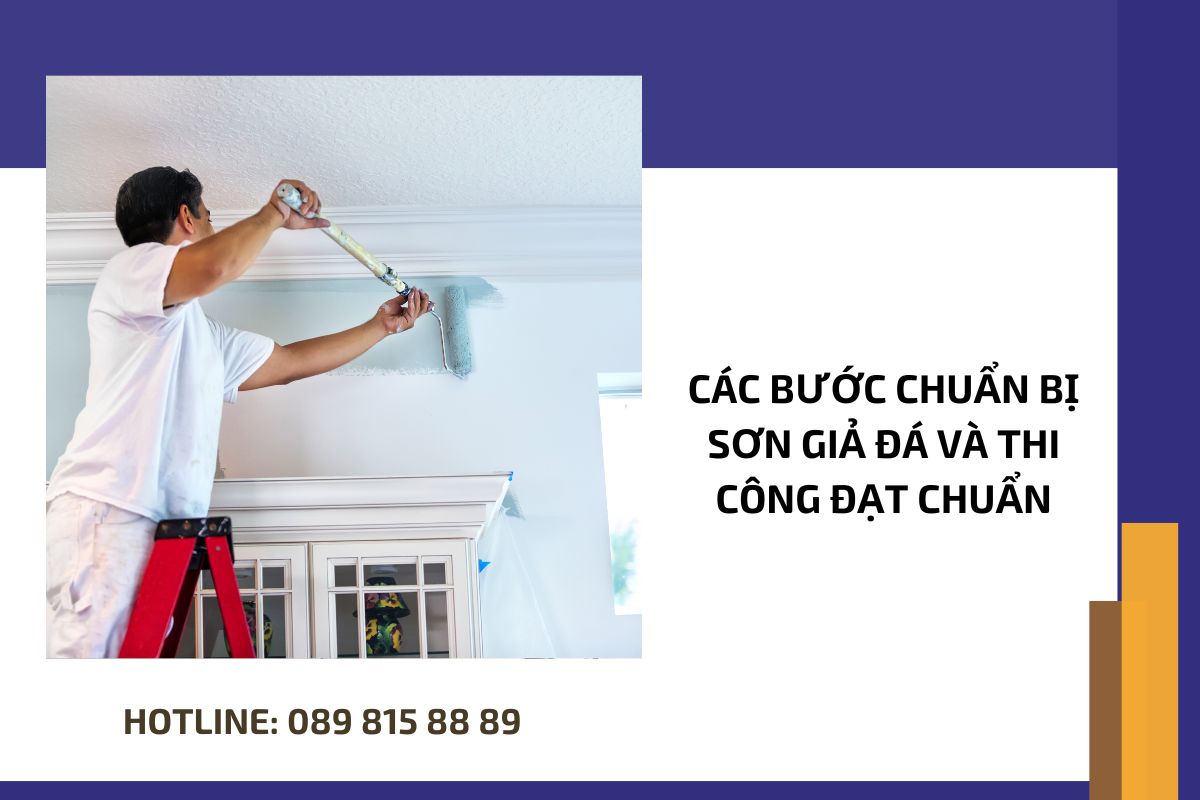 Các bước chuẩn bị sơn giả đá và thi công đạt chuẩn