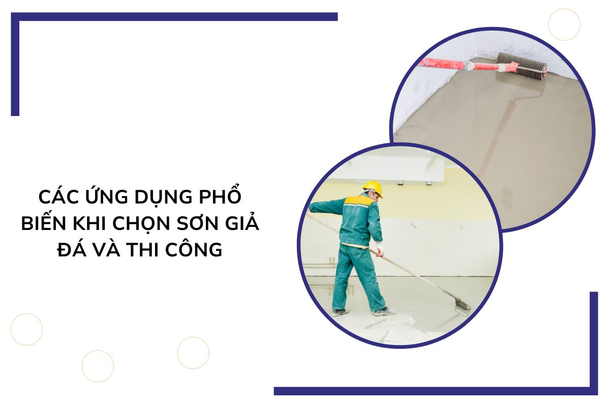 Các ứng dụng phổ biến khi chọn sơn giả đá và thi công