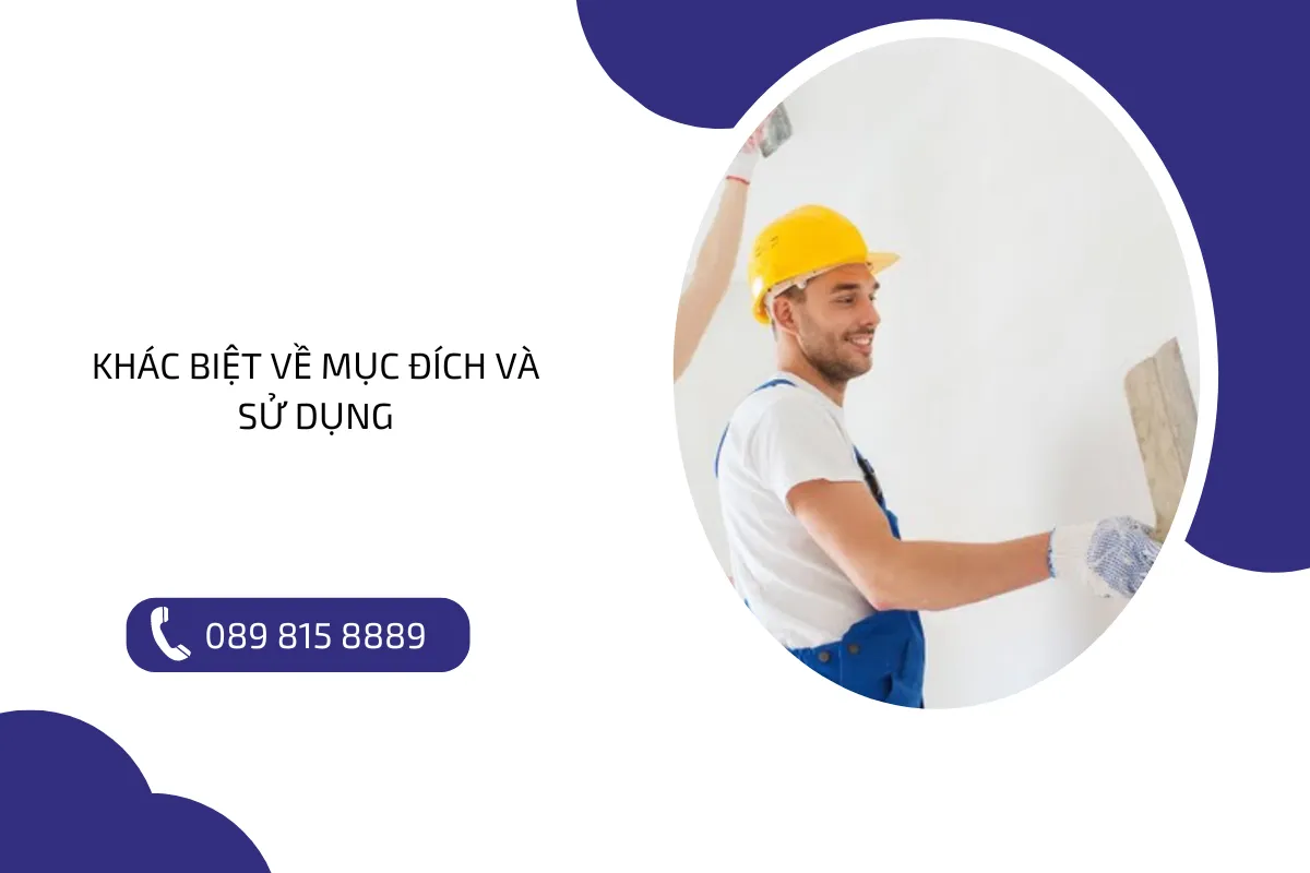 Khác biệt về mục đích và sử dụng.