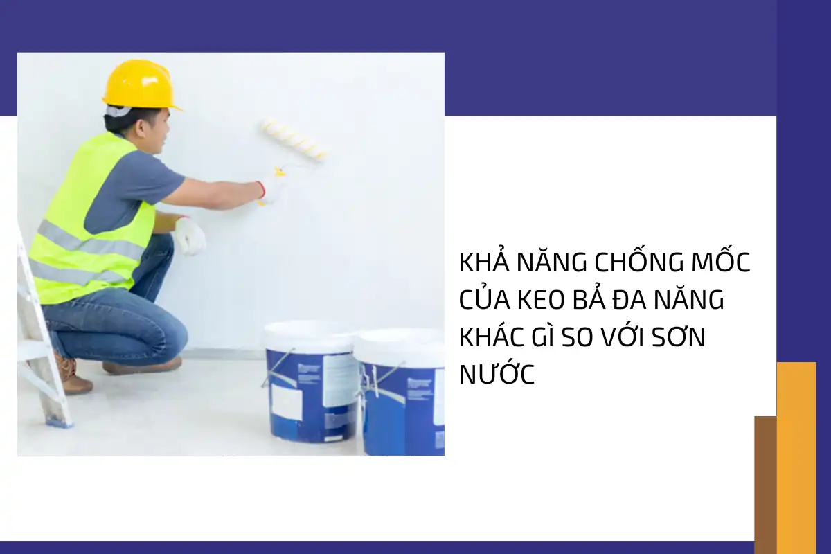 Khả năng chống mốc của keo bả đa năng khác gì so với sơn nước