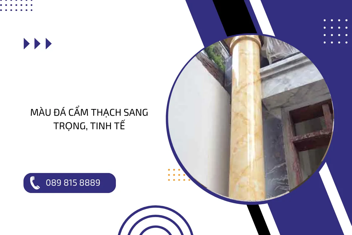 Màu đá cẩm thạch sang trọng, tinh tế.