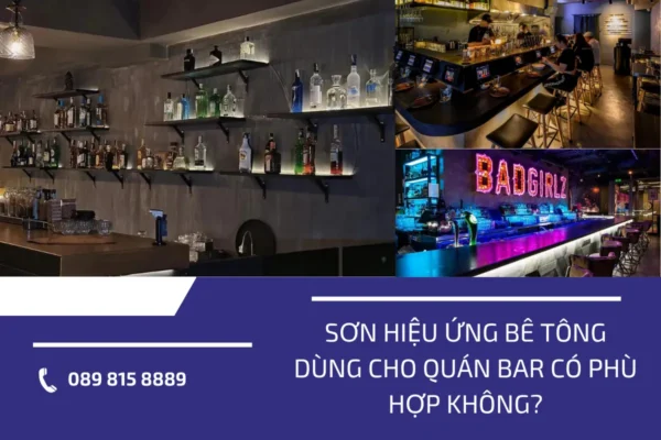 Sơn hiệu ứng bê tông dùng cho quán bar 4