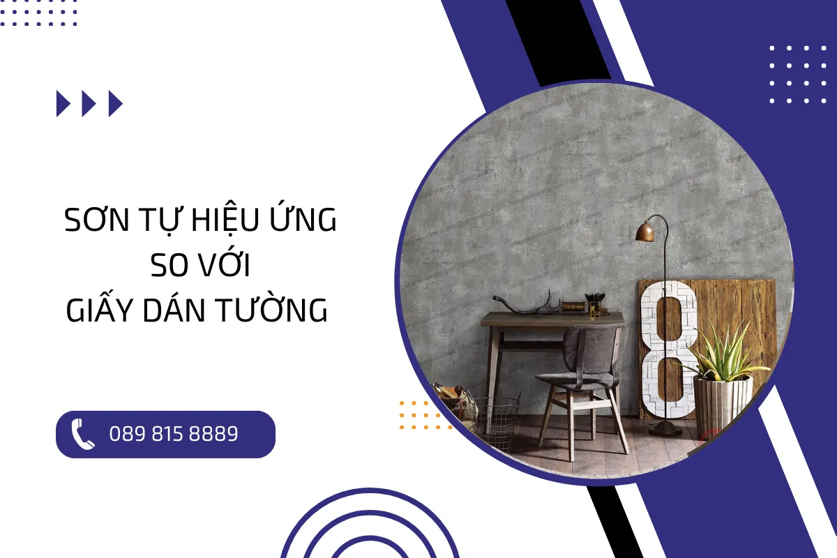 Sơn tự hiệu ứng so với giấy dán tường truyền thống