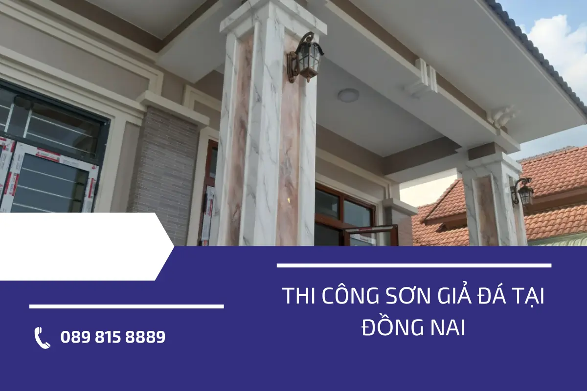 Thi công sơn giả đá tại Đồng Nai