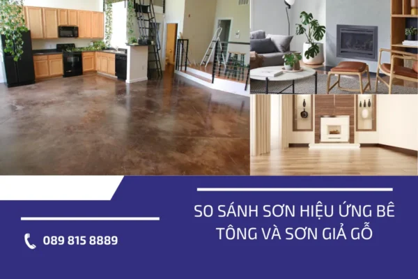 sơn hiệu ứng bê tông và sơn giả gỗ 4