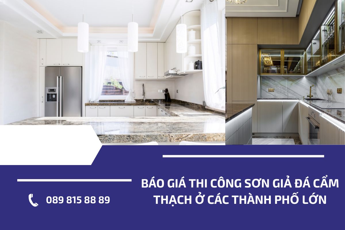 Báo giá thi công sơn giả đá cẩm thạch ở các thành phố lớn