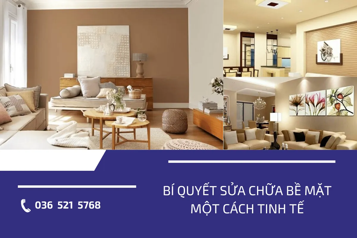 Sửa chữa bề mặt: Bí quyết sửa chữa tinh tế cho mọi công trình