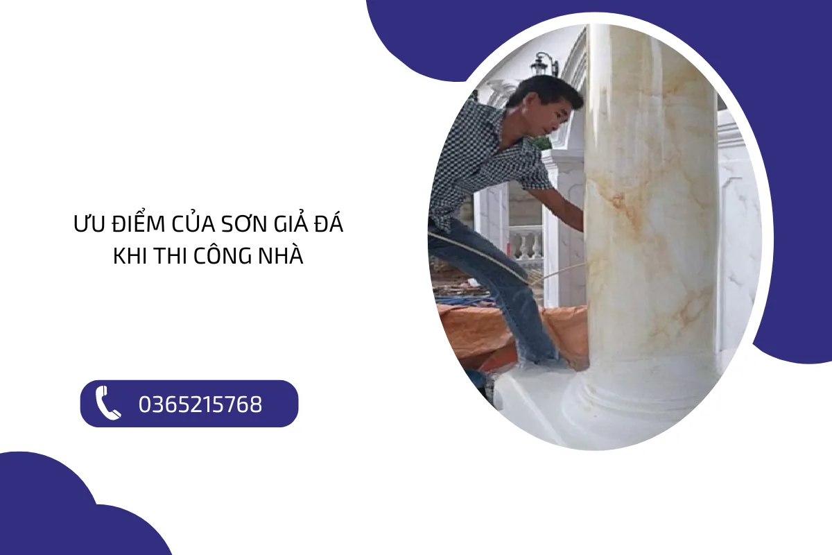 Ưu điểm của sơn giả đá khi thi công nhà