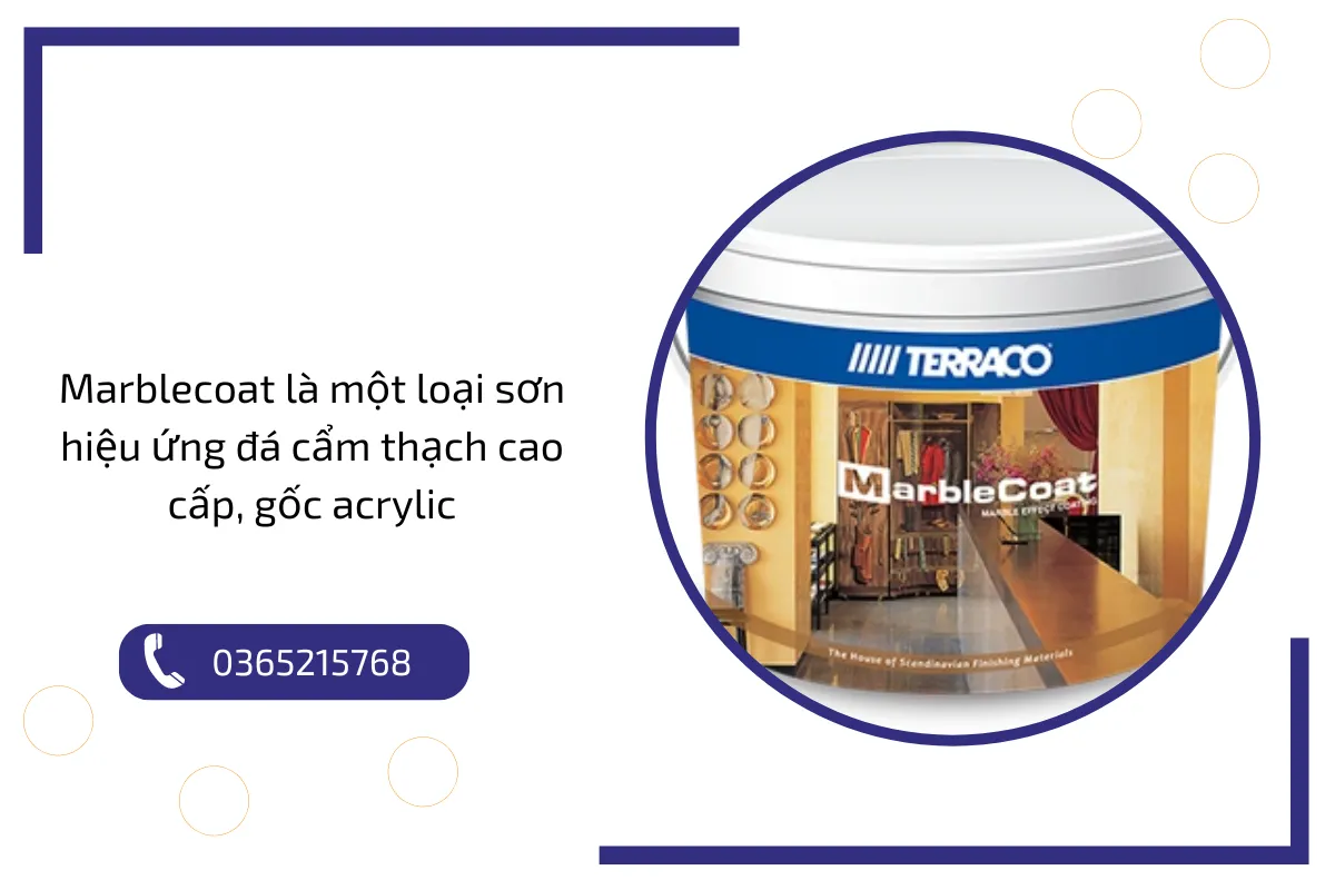 Marblecoat là một loại sơn hiệu ứng đá cẩm thạch cao cấp, gốc acrylic