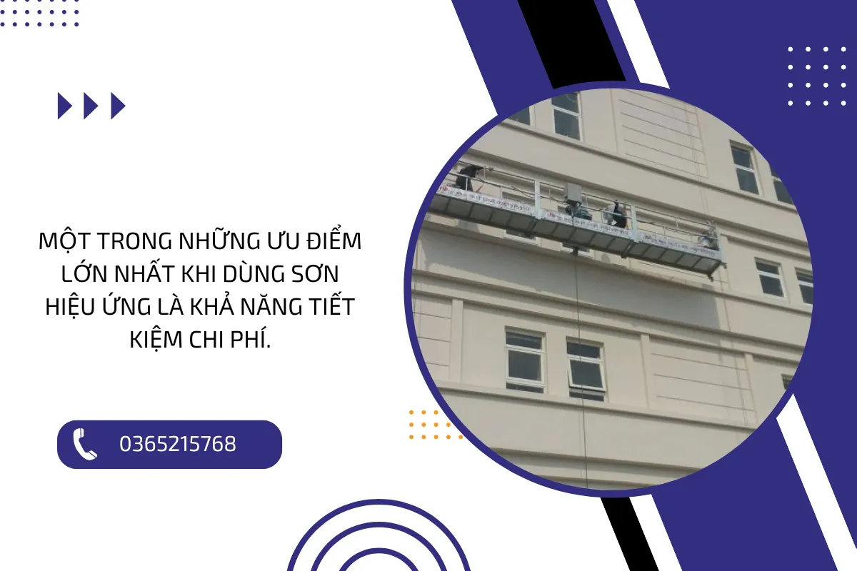 Một trong những ưu điểm lớn nhất khi dùng sơn hiệu ứng là khả năng tiết kiệm chi phí.