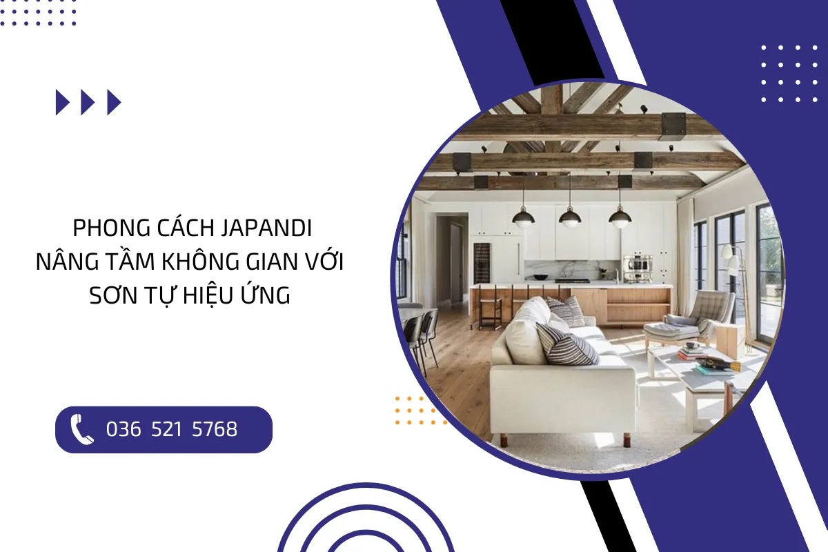 Phong cách Japandi: Nâng tầm không gian với sơn tự hiệu ứng 