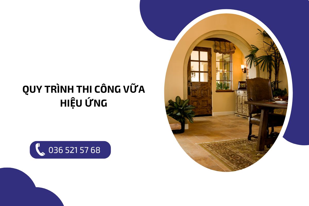 Quy trình thi công vữa hiệu ứng