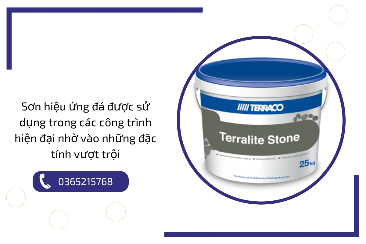 Sơn hiệu ứng đá được sử dụng trong các công trình hiện đại nhờ vào những đặc tính vượt trội