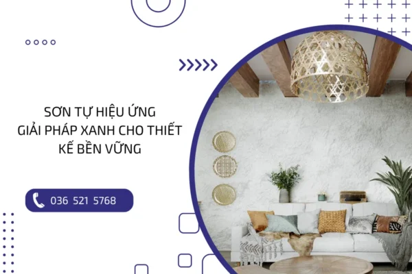 Sơn tự hiệu ứng: Giải pháp xanh cho thiết kế bền vững