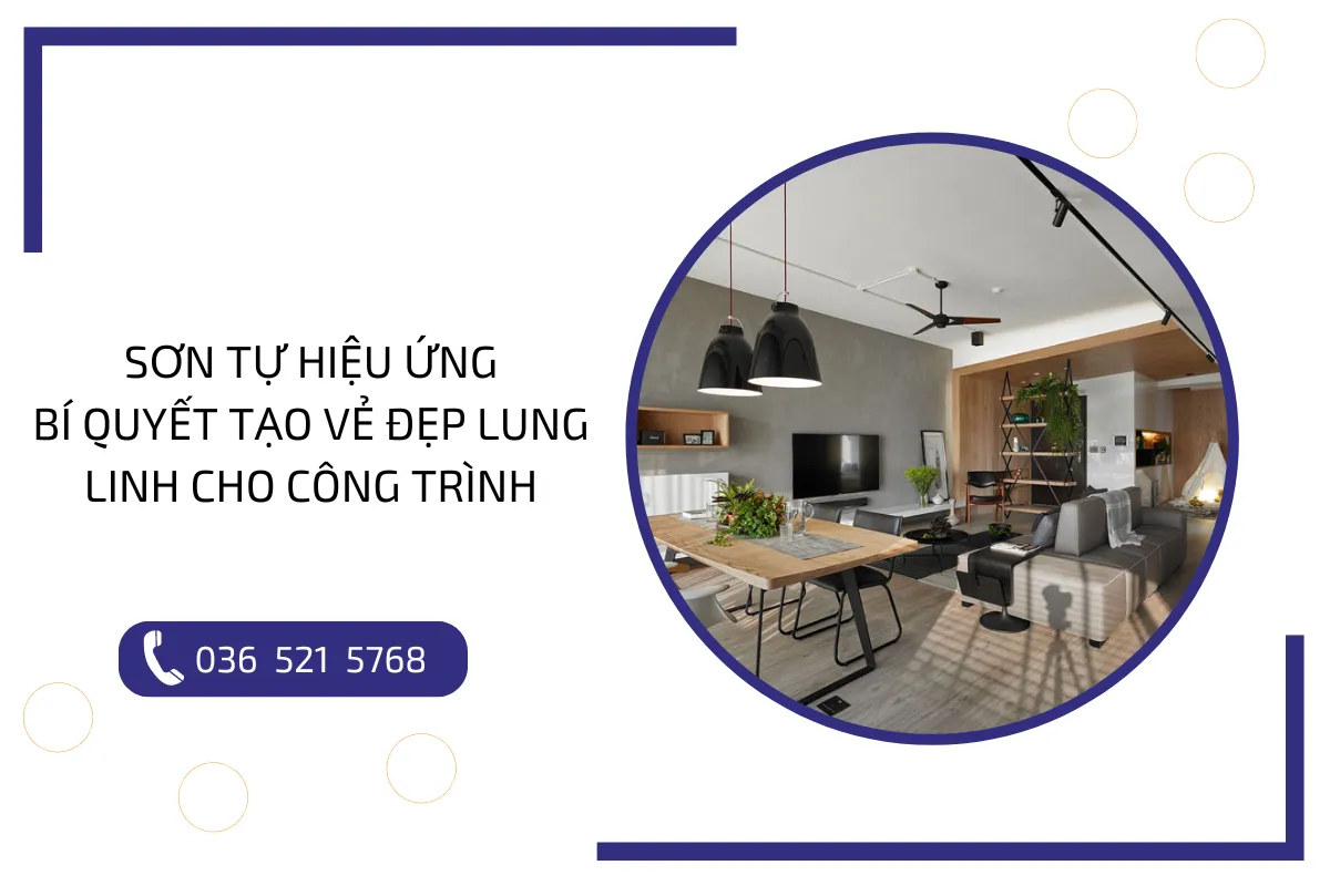 Sơn tự hiệu ứng: Bí quyết tạo nên vẻ đẹp lung linh cho công trình