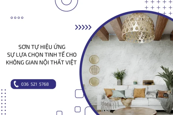 Sơn tự hiệu ứng: Sự lựa chọn tinh tế cho không gian nội thất Việt 